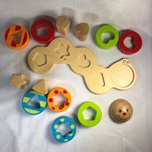ELC Shape Sorting Caterpillar Wooden Puzzle